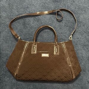 Vera Bradley Brown Quilted Shoulder Bag